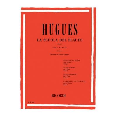 Partitions classique RICORDI HUGUES L. - SCUOLA DEL FLAUTO DIVISA IN 4 GRADI - FLUTE Flûte traversière