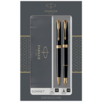 parker parker set de stylos sonnet laque noire g.t. noir