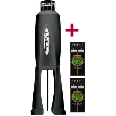 OENOPRO - Tire-bouchon à gaz Pop Luxe + 2*Lot de 2 recharges gaz - ACI-OEN300L