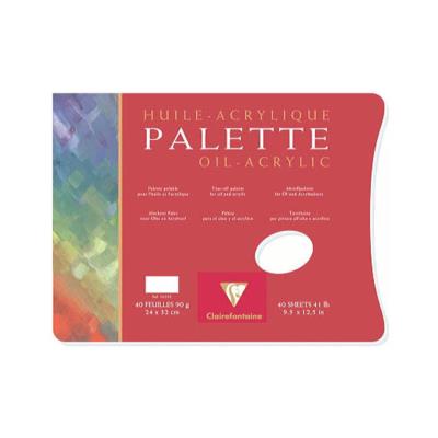 Palette pelable pour l'huile bloc de 40 feuilles 90g A3
