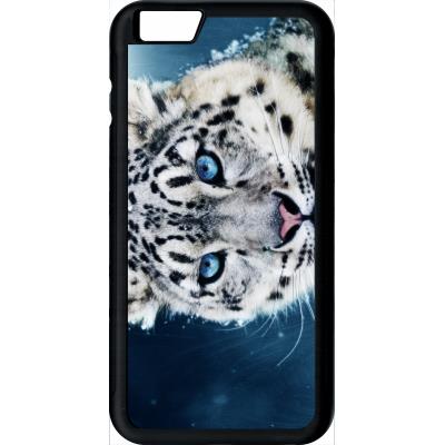 Coque apple iphone 6+ plus tigre blanc yeux bleus