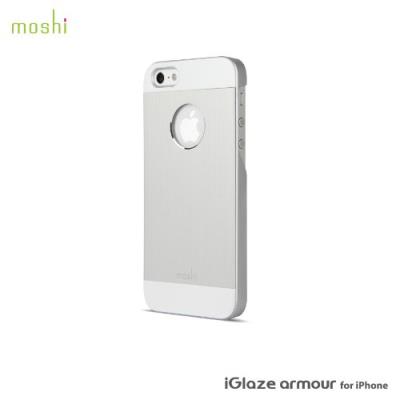 moshi iGlaze Armour - Hardcase voor mobiele telefoon - aluminium, polycarbonaat - zilver - voor Apple iPhone 5