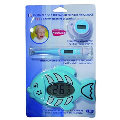 Lbs medical - kit de naissance comprenant 1 tetine thermometre electronique + 1 thermometre digital flexible et 1 thermometre electronique duo bain / chambre