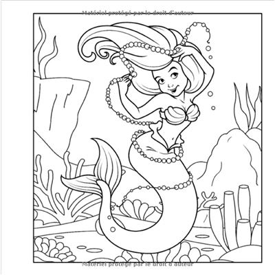 Livre de coloriage Sirène pour les enfants de 4 5 6 7 8 ans - 62