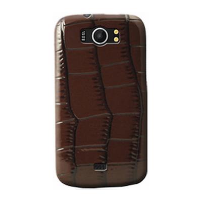 Mocca coque effet croco brillant choco Wiko Cink King