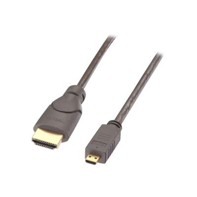 Lindy High Speed HDMI to Micro HDMI Cable with Ethernet - HDMI met ethernetkabel - 50 cm