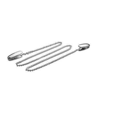 BREDEMEIJER 6136231 PINCE À SERVIETTE AVEC CHAÎNE ARGENTÉ 65 CM