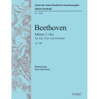 Partitions classique EDITION BREITKOPF BEETHOVEN L.V. - MESSE DO MAJEUR OP. 86 - CHANT, CHOEUR, PIANO Choeur et ensemble vocal