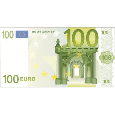 Drap de bain microfibre design billet de 100 € - 180 x 90 cm