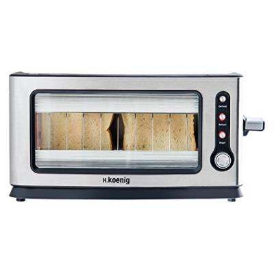 H.koenig view6 vision grille pain transparente 39,7 x 15,3 x 20 cm