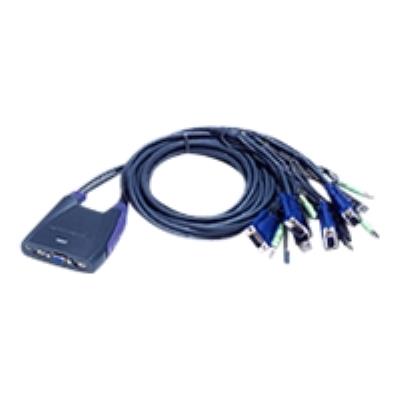ATEN Petite CS64US - commutateur écran-clavier-souris/audio/USB - 4 ports - Ordinateur de bureau