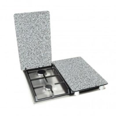 Wenko - Couvre plaques de cuisson universel Granit - Lot de 2