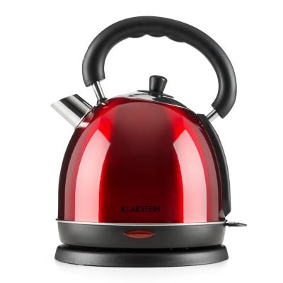 Klarstein Teatime Bouilloire électrique style théière rétro 1850 à 2200W 1,8l acier - rouge