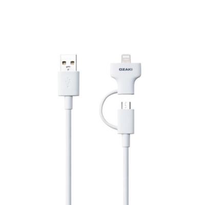 Ozaki O!Tool Câble de charge lightning et micro USB pour Apple iPhone 5/5C/5S