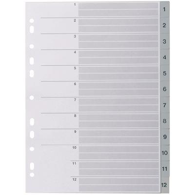 Esselte - Intercalaires Polypropylene  A4 12 Divisions Numerique