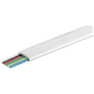 Wentronic Câble téléphonique plat 6 broches Rouleau de 100 m Blanc (Import Allemagne)