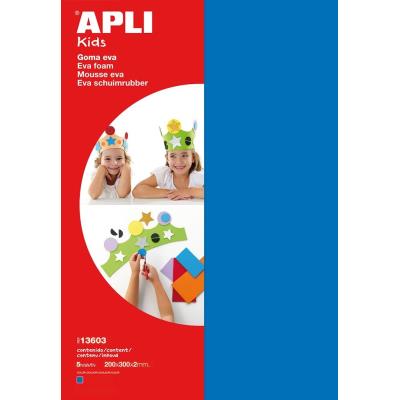 Mousse EVA thermoformable 20x30 - Bleu - 5 pièces - APLI AGIPA