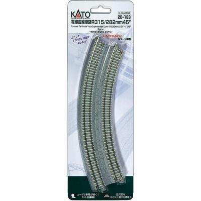 Rail double avec traverse en béton armé kato 20-183