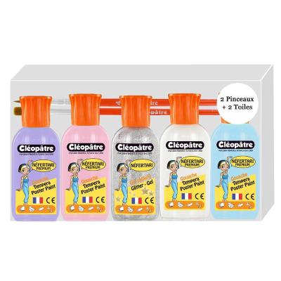 Coffret gouache pastel + 2 pinceaux + 2 toiles - Cléopâtre