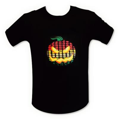 T-shirt lumineux LED equalizer citrouille lumineuse Taille XL