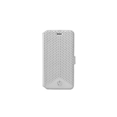 Meflbkp6pegr étui folio mercedes cuir perfore gris pour Apple iPhone 6 / iPhone 6s