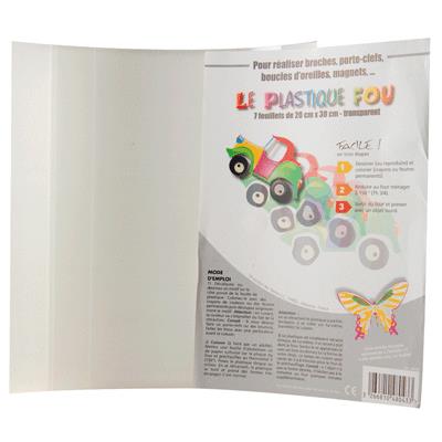 Feuille Plastique Fou Transparent 20x26 - Pochette De 7
