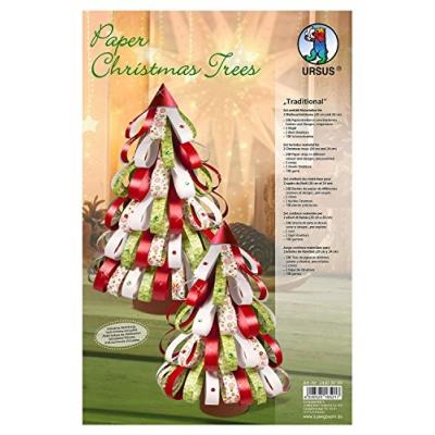 Bastelset, papierstreifen christmas trees, viele farben und designs traditionnel générique 24300099