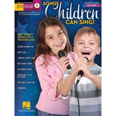 Partitions variété, pop, rock... HAL LEONARD PRO VOCAL - BOYS AND GIRLS VOLUME 1 - SONGS CHILDREN CAN SING + CD - VOICE Musique films - comédies musical
