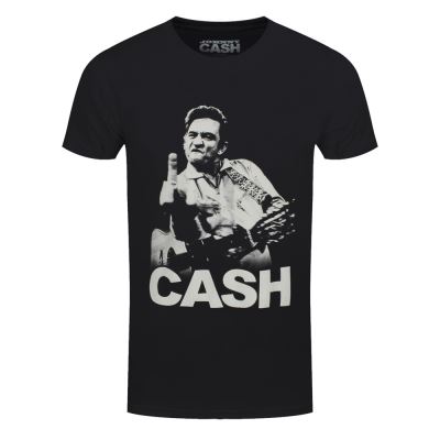 Johnny Cash T-Shirt Finger Homme Noir - Taille M