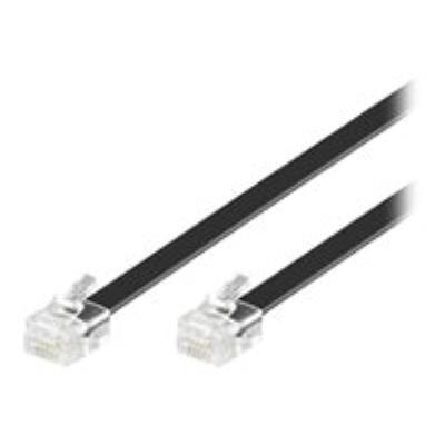 MicroConnect Modular Straight - câble de téléphone - 5 m - noir