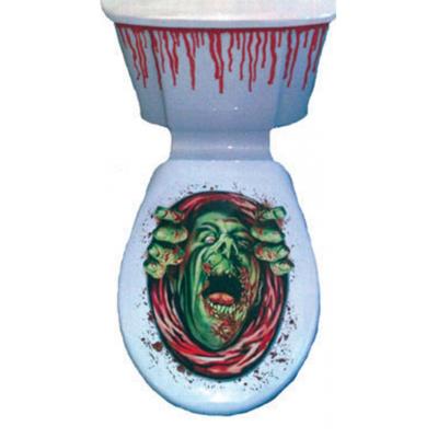Décoration Halloween Toilette - Monstre Vert