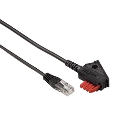 Hama - câble dsl - fiche tae-f fiche modulaire 8p2c - noir - 3m