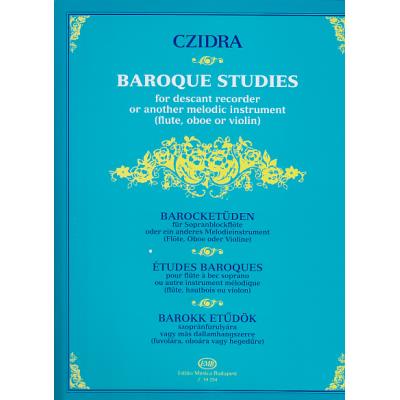 Méthodes et pédagogie EMB (Editio Musica Budapest) CZIDRA L. - BAROQUE STUDIES FOR DESCANT RECORDER Autres bois