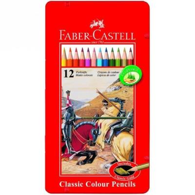 Faber-castell boîte métal 12 crayons de couleur