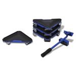 vidaXL Kit de déplacement meuble 1 levier et 4 coins roulants