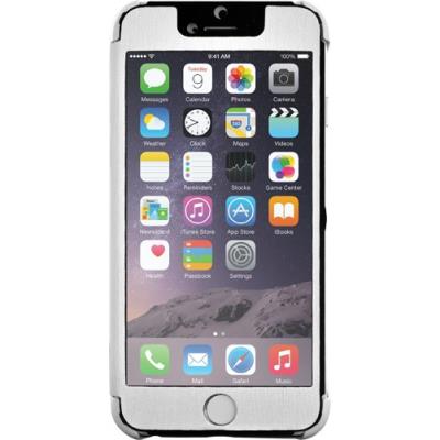 Etui folio blanc pour iPhone 6 avec rabat transparent et tactile