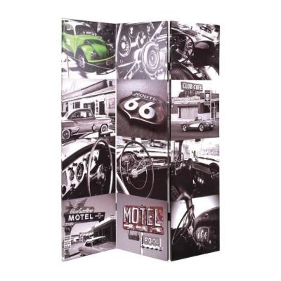 Road 66 Paravent 3 Panneaux 120X180 Pbtr