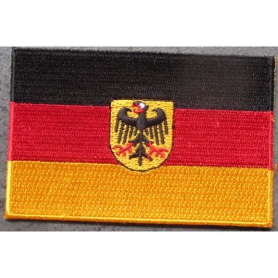 patch drapeau allemagne 9x5.5 cm ecusson thermocollant pour vetements