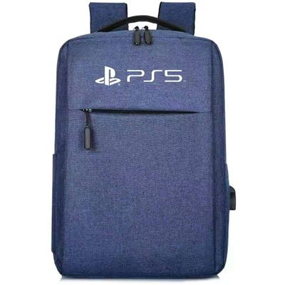 PS5 sac à dos sac de voyage pour ordinateur pour hommes pour le stockage des disques de la console FONGWAN pour Playstation 5/PS4/PS5 Accessoires-Bleu