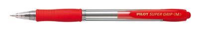 Stylo bille Super Grip rétractable Moyen Rouge Pilot