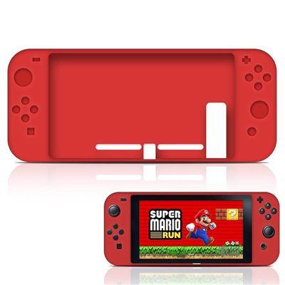 Housse étui silicone de protection pour console Nintendo Switch - Rouge