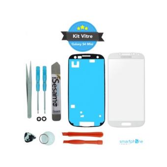 Kit réparation vitre galaxy s4 mini - blanc - 1