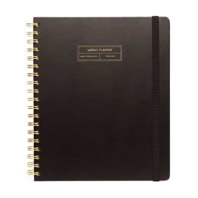 Agenda Scolaire Semainier 2019/2020 Grand Format Back to Black Wire-O Anglais