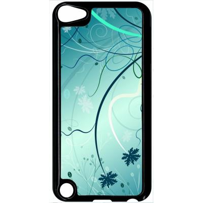 Coque ipod touch 5 abstrait turquoise fleur