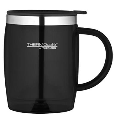 Thermocafe 450 ml en plastique et acier inoxydable, en pièces mug de bureau, noir, 0.45l