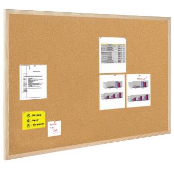 Bi-office économique tableau daffichage en liège 900 x 600 mm naturel mc070012010 - 1