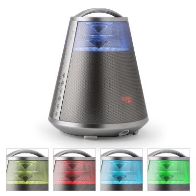 LTC FREESOUND65 Enceinte Bluetooth sur batterie son 360° LED AUX USB SD FM - argentée