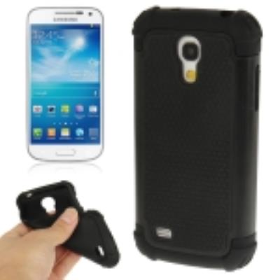 Galaxy S4 Mini : Coque Housse de Protection en Silicone Noir avec Contour en Plastique Noir