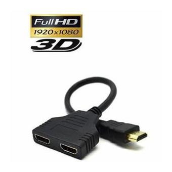 Apc Store® 1 HDMI mâle vers 2 HDMI femelle Câble Splitter Adaptateur Convertisseur Converter