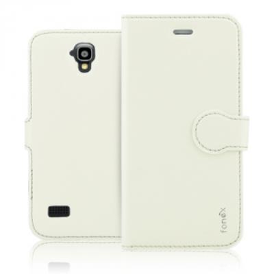 Etui Folio Fonex série Identity pour Huawei Y5 coloris blanc
